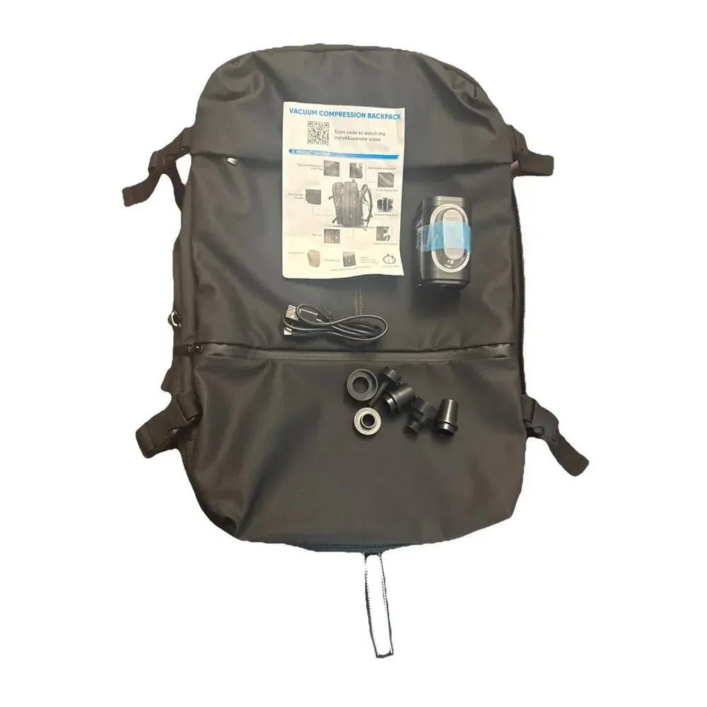 Kuvictewl 60L Vacuum Compression Travel Backpack Expandable TSA Lock